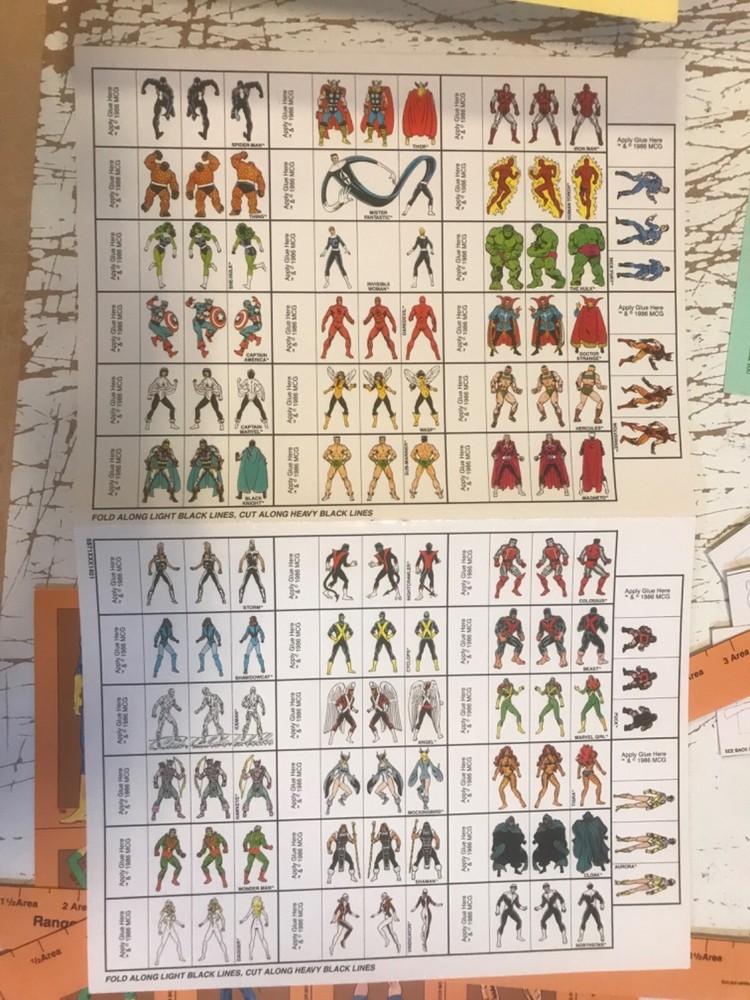 MARVEL SUPER HEROES ADVANCED SET TRS 1986 ROMPER GAME