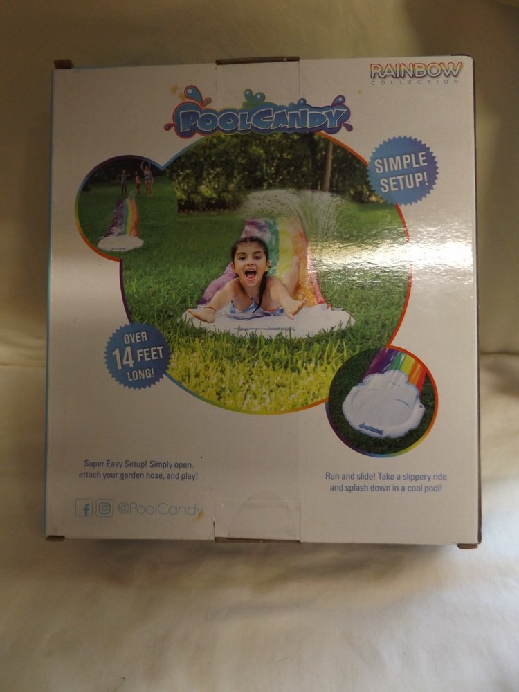 Rainbow Backyard Water Slide Over 14 Feet long Ages 3+