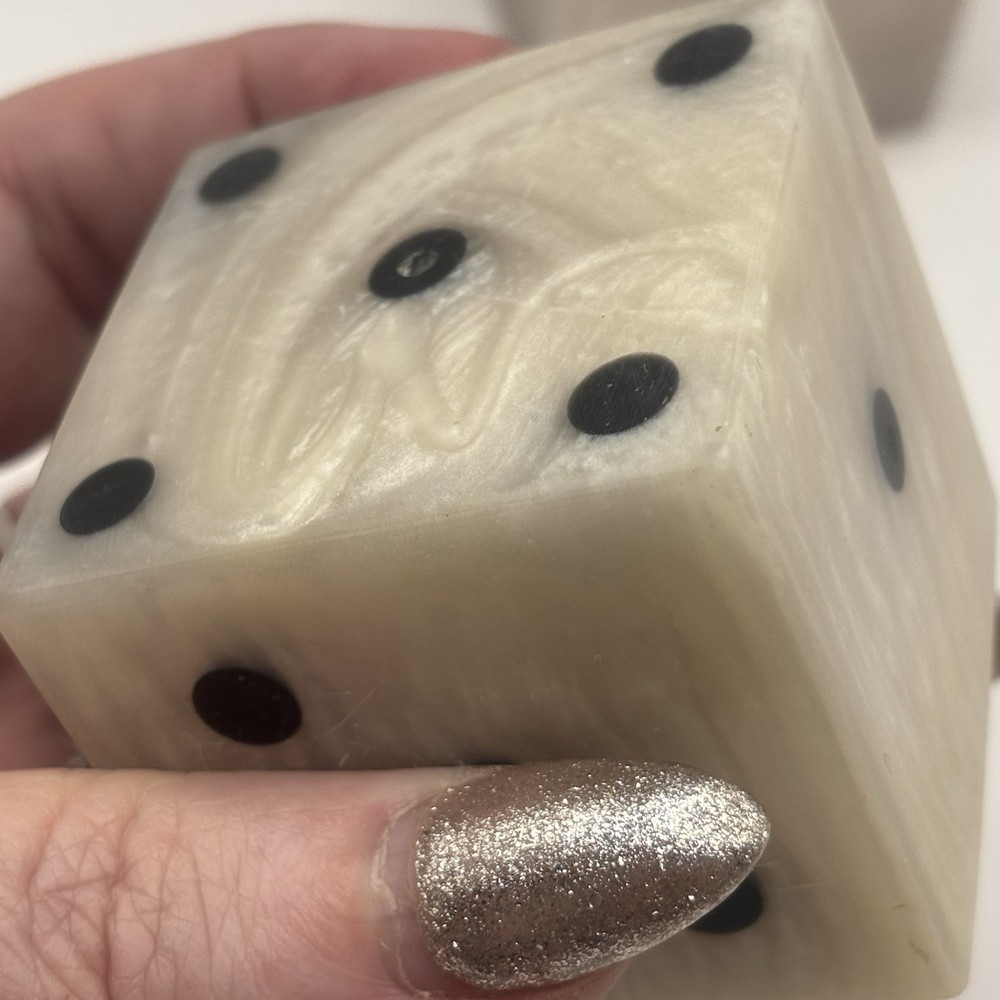 Set of 2 Marble Dice Incense Holders