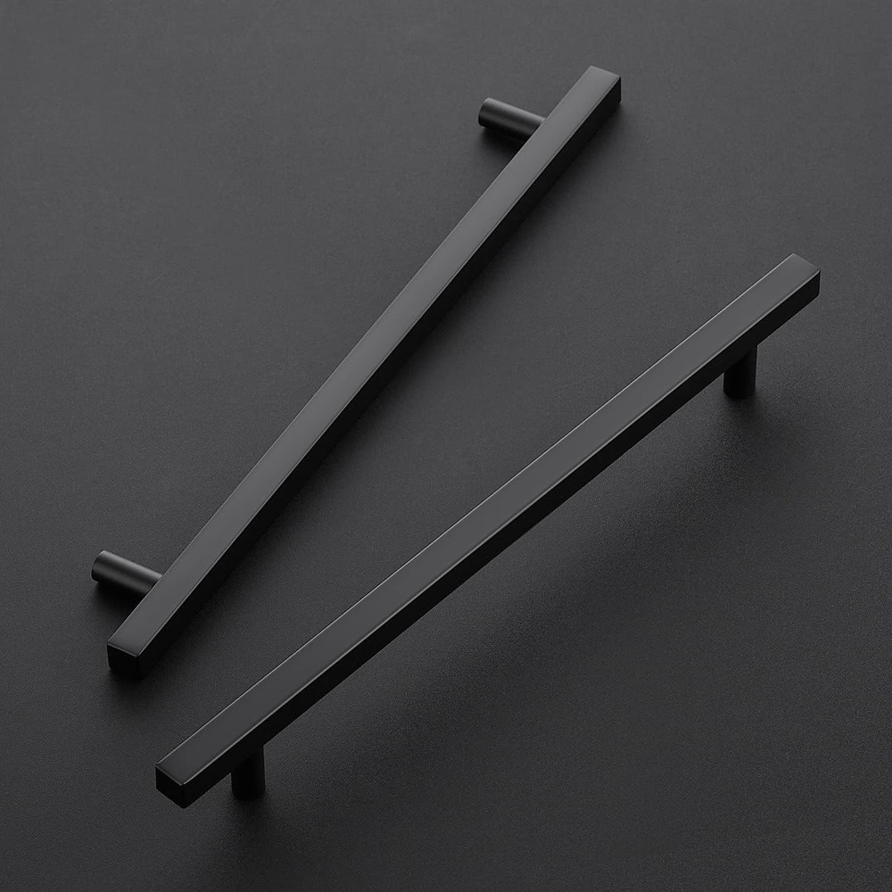 30 Pack Matte Black 10 Inch Square Cabinet Pulls for Kitchen Drawers