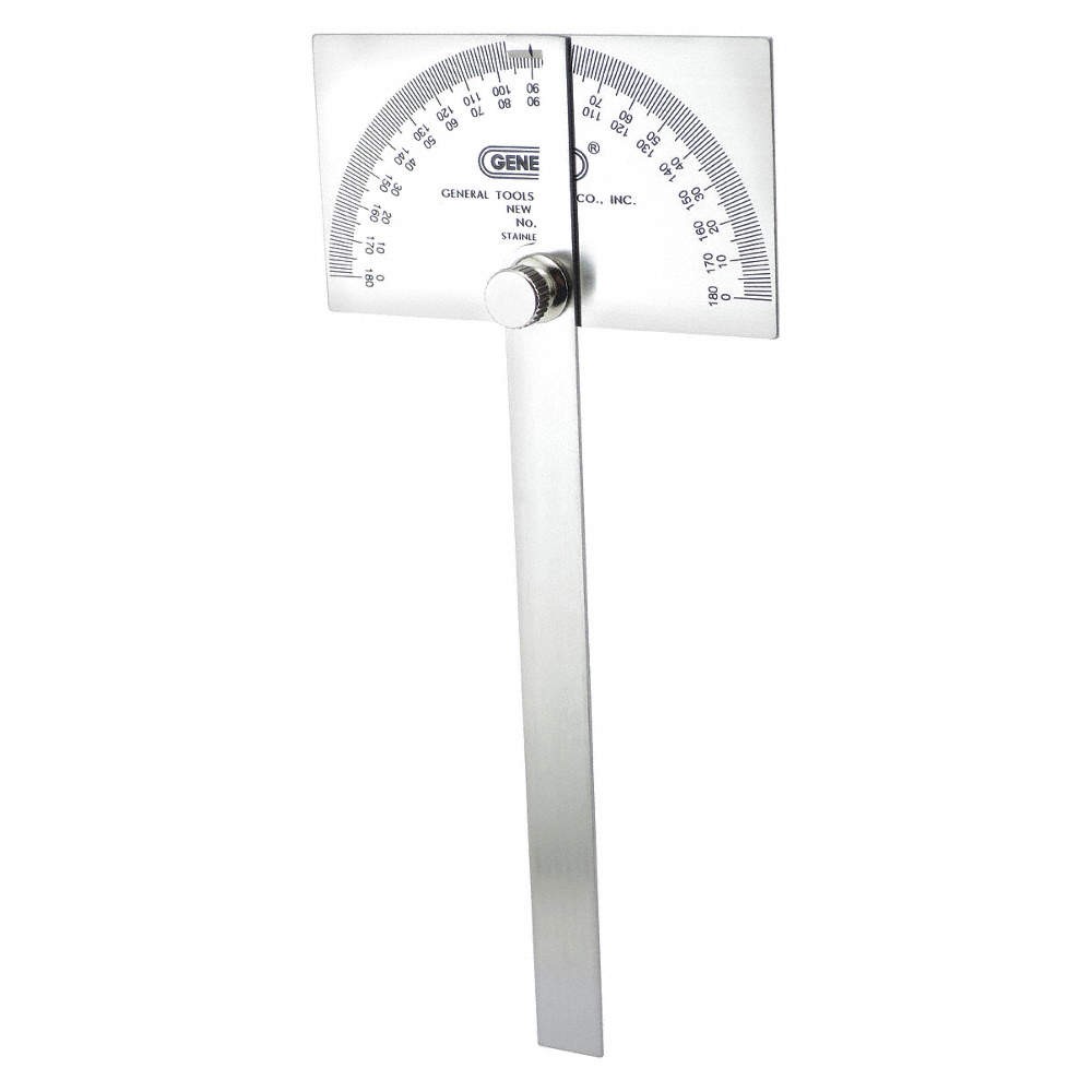 GENERAL 17 Manual-Reading Protractor,Grad 1 deg 39EP33