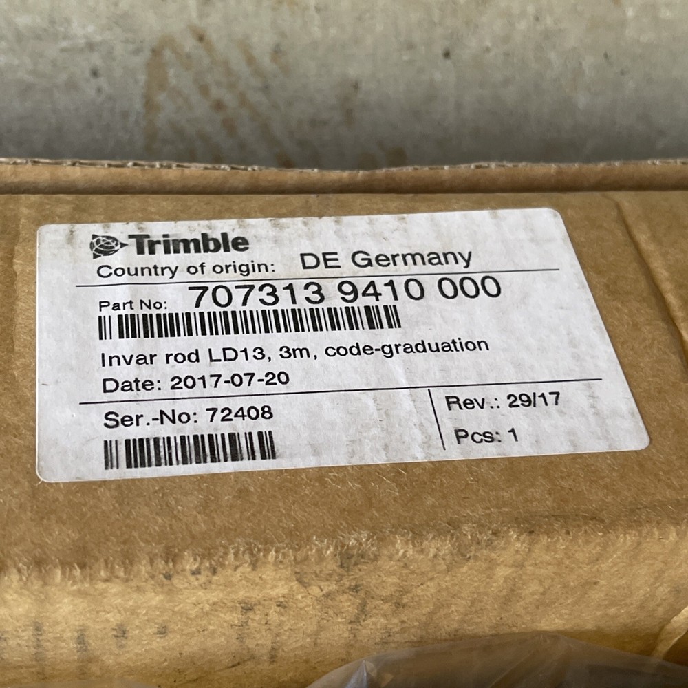 Trimble NEDO Dini Staff Invar Rod LD13, 3M, Code Graduation, New With Case