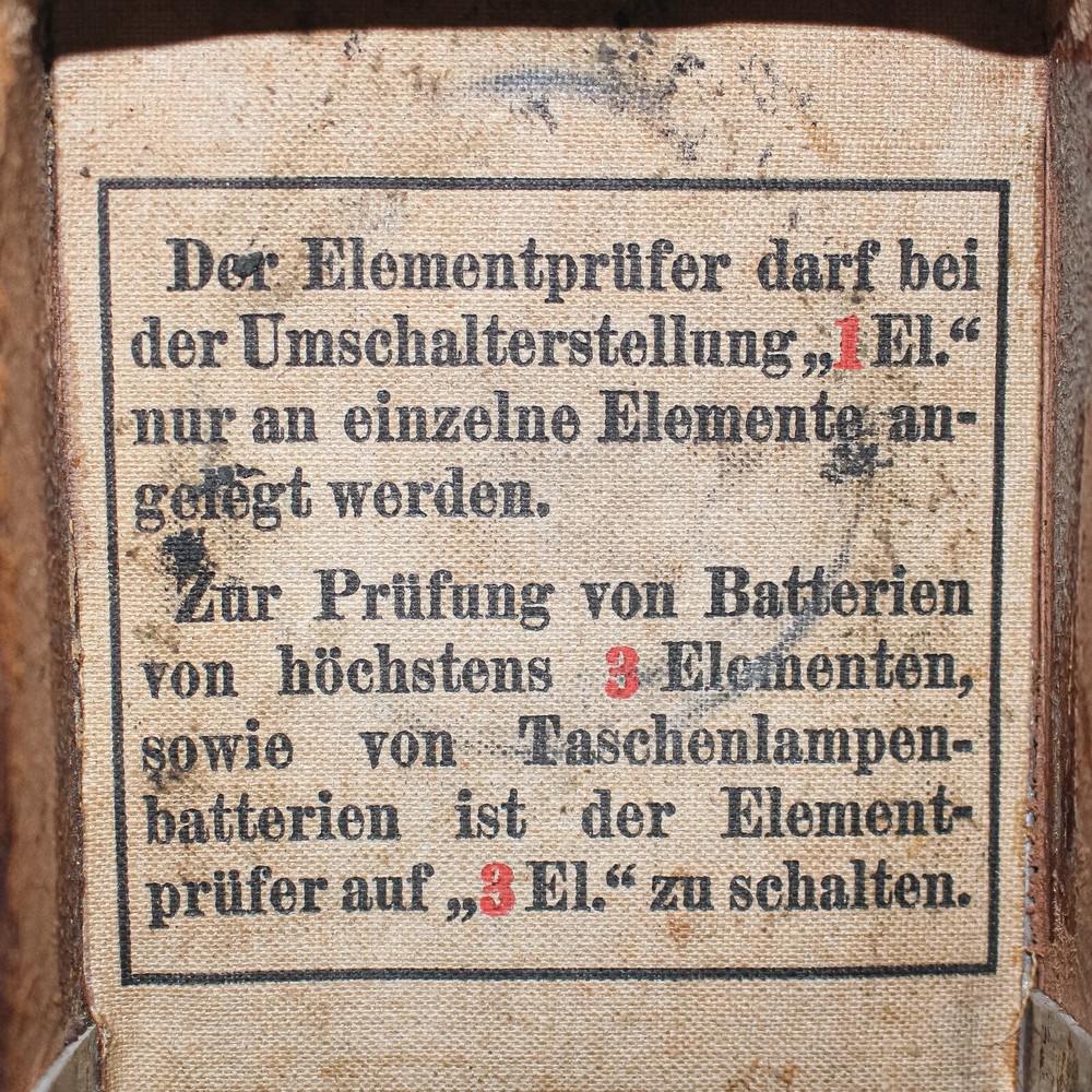 German WW2 1925 Dated Elementprüfer Leather Case