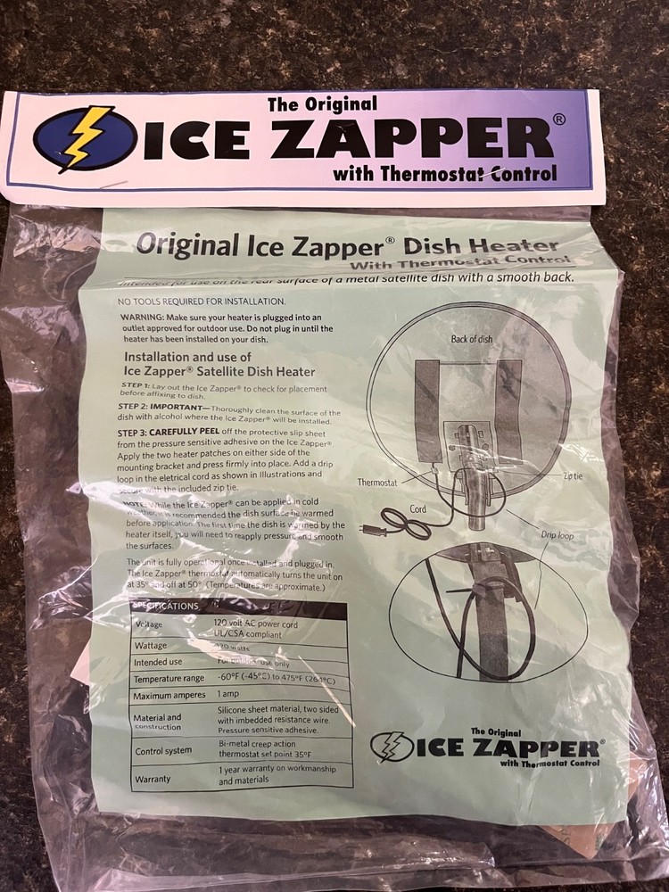 Universal Satellite Dish Heater - Ice Zapper (Always-On)