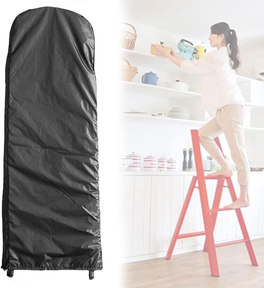 Folding Ladder Cover Dustproof & Waterproof Protector w/ Drawstring – Black