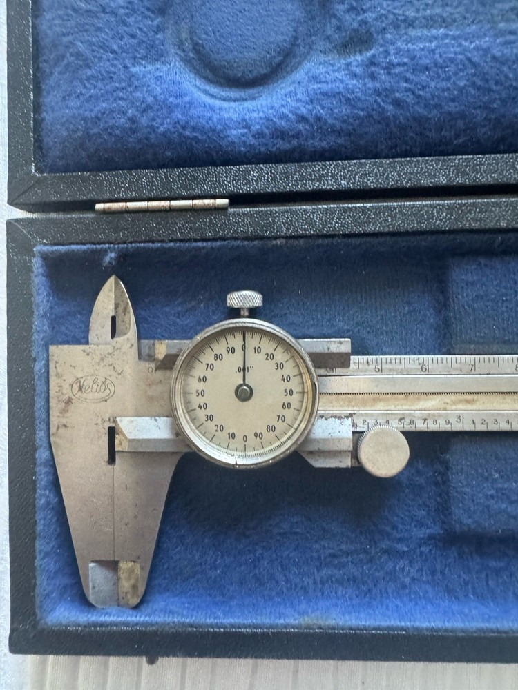 Helio Vintage Metalworking Dial Caliper – Precision Tool with Storage Case