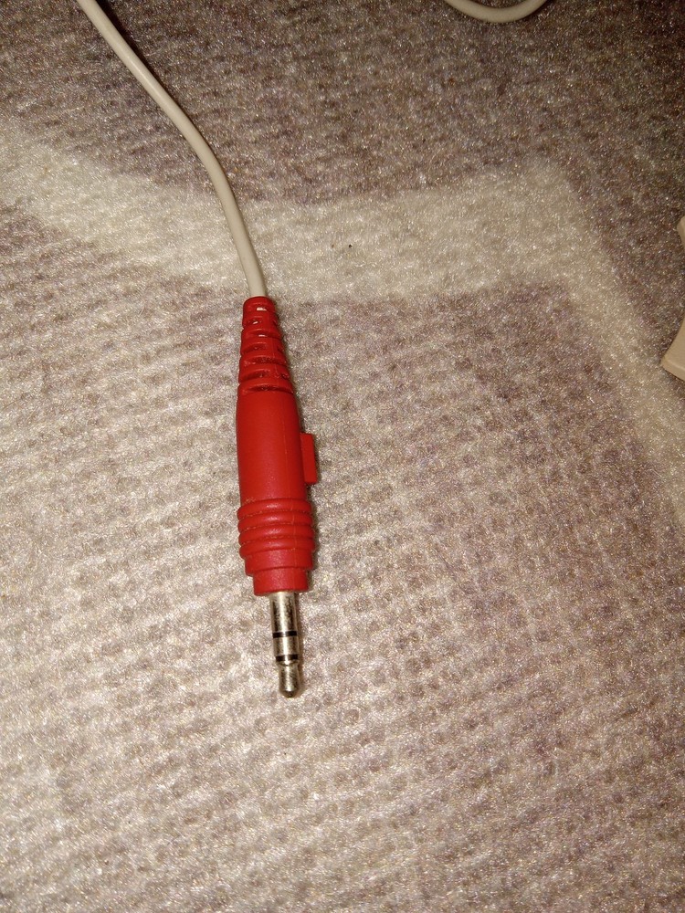 Vintage Telex Off White Long Corded Computer PC Desktop Microphone WORKS