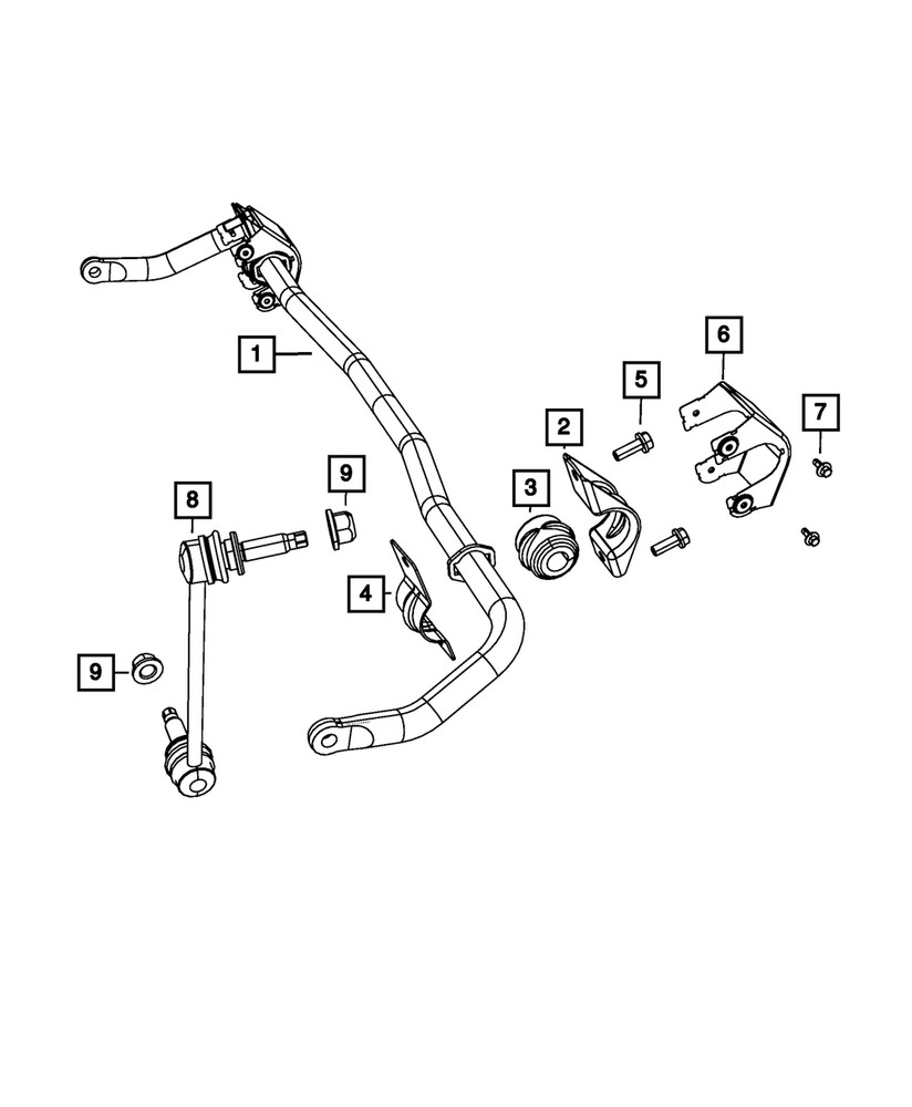 Genuine Mopar Stabilizer Bar Clamp Inner 4782722AA