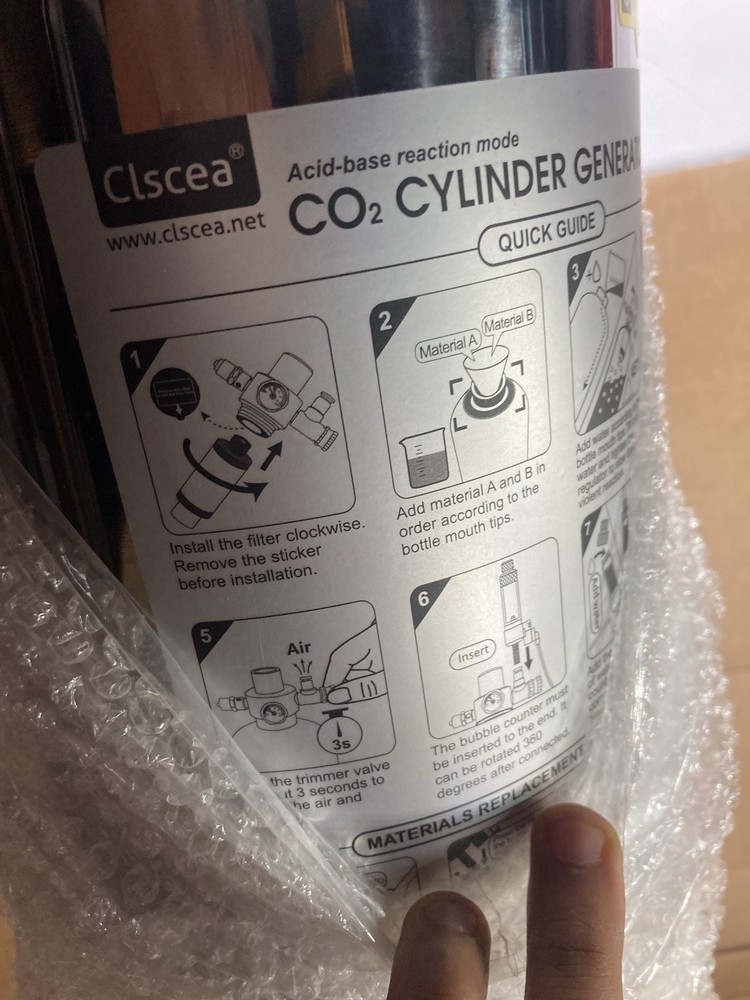 Clscea Aquarium CO2 Generator Kit Double Pressurization Enhanced Version