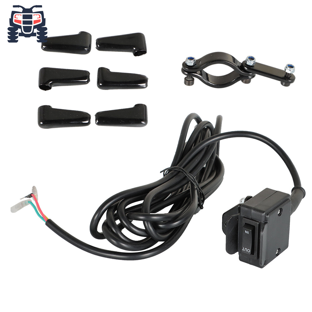 New 12V Handle Bar Control Switch & Mounting Bracket Winch Rocker Thumb Switch