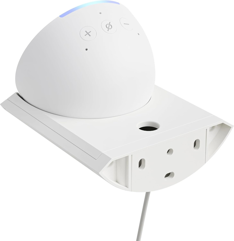 ECHOGEAR Shelf Wall Mount for Echo Pop 2023 Glacier White Made for Amazon