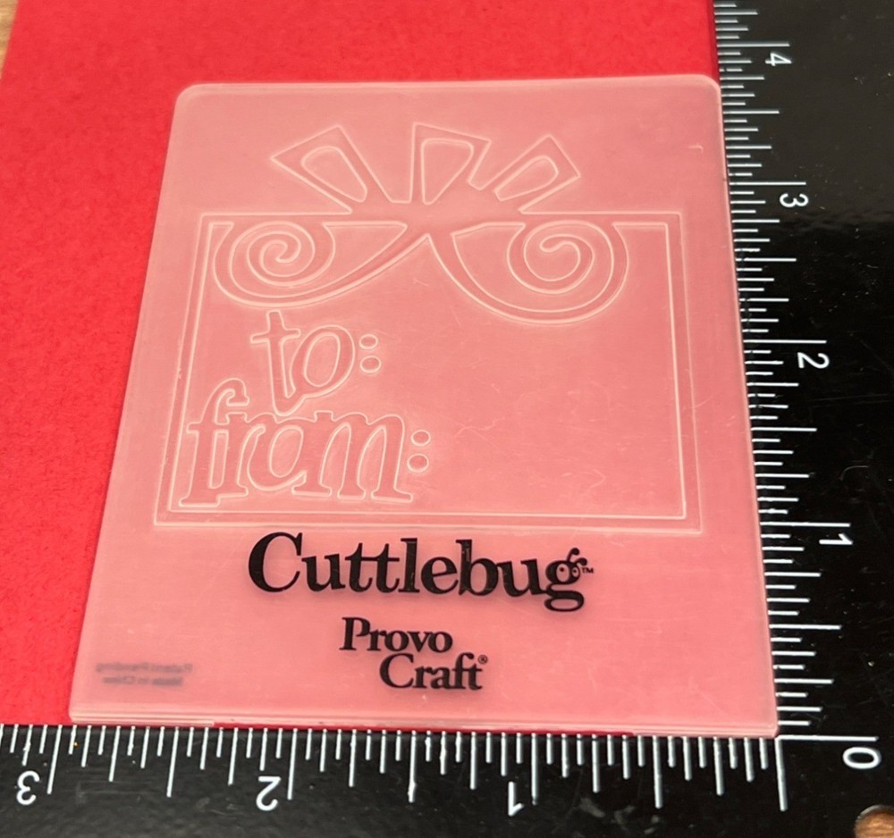 Cuttlebug Provo Craft To: From: Embossing Folder Template