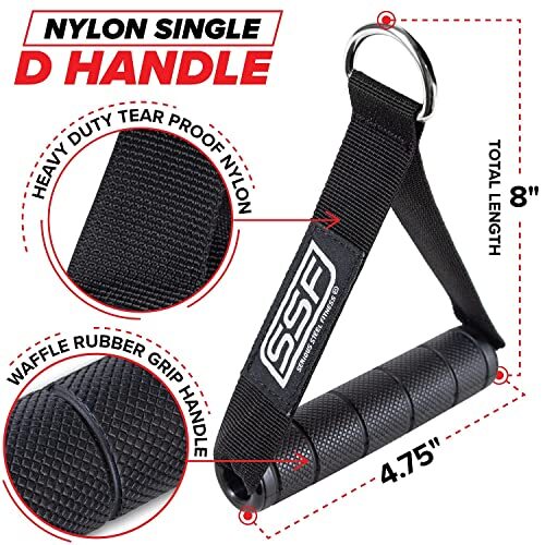 Nylon Single D Handle | Tricep Rope | Tricep Straps | Ab Nylon Handle (Single)