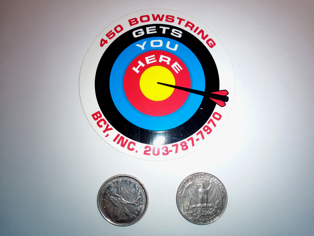 Vintage BCY 450 Bowstrings Archery Decal Sticker