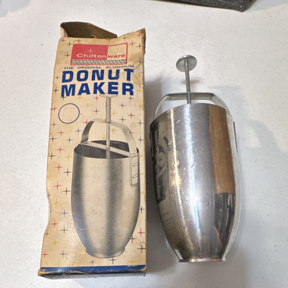 Chiltonware Aluminum Donut Maker Manual Easy to Clean Removable Handle Bracket