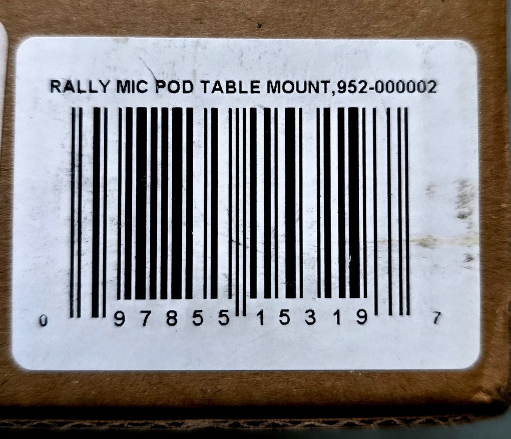 Logitech Pod Mount 952-000002 for Desktop or Ceiling (Black) NIB