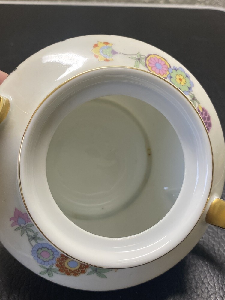 Phoenix China Czech Creamer Double Handled Floral