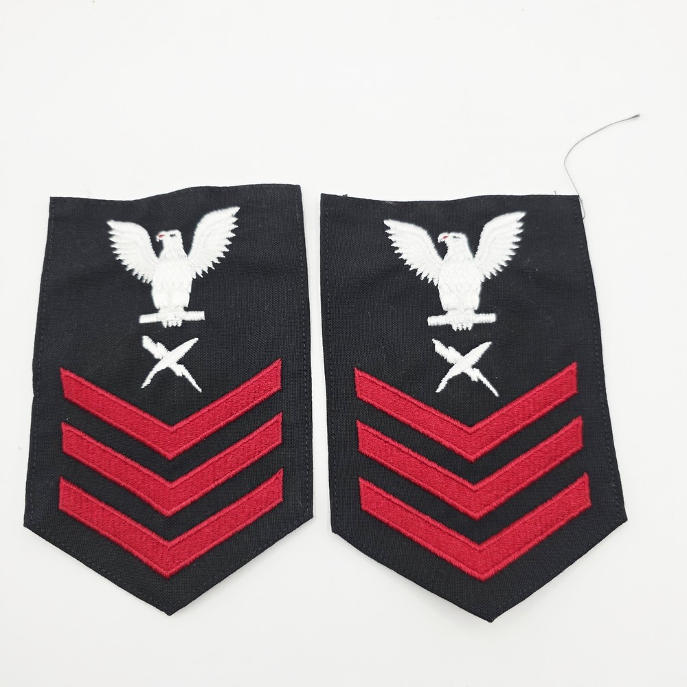 2 US Navy PO First Class E-6 Rate Cryptologic Technician Military Felt Patch