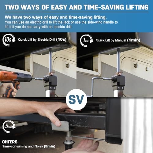 2 PCS RV Slide Out Stabilizer Jacks Adjustable Camper Slide Out 13"-24"