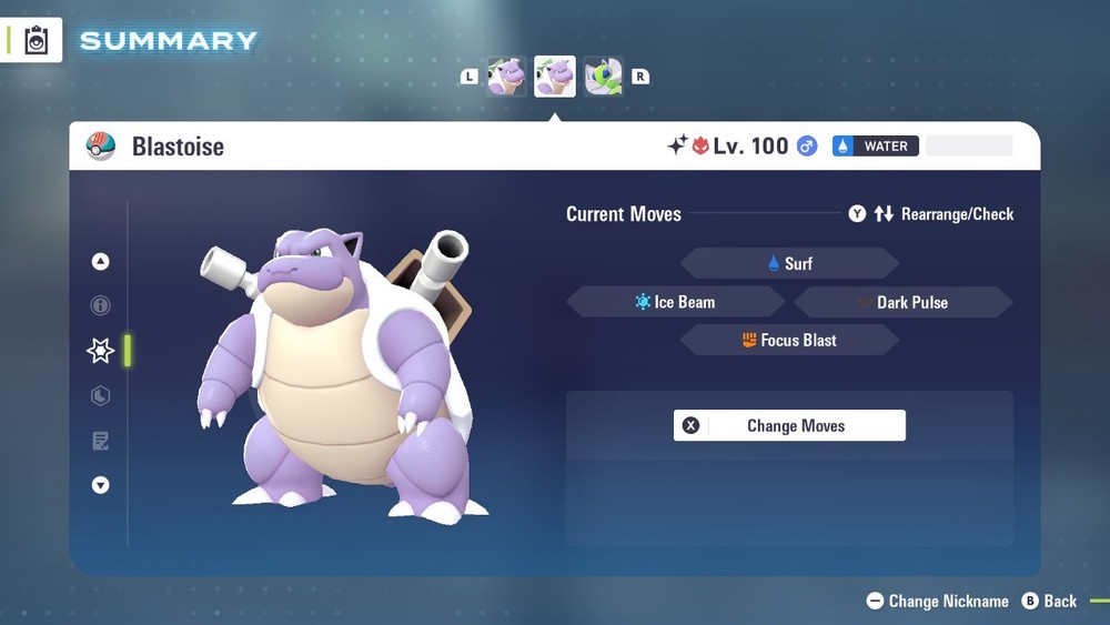 Blastoise Shiny Alpha 6IVs Battle Ready - Legends ZA