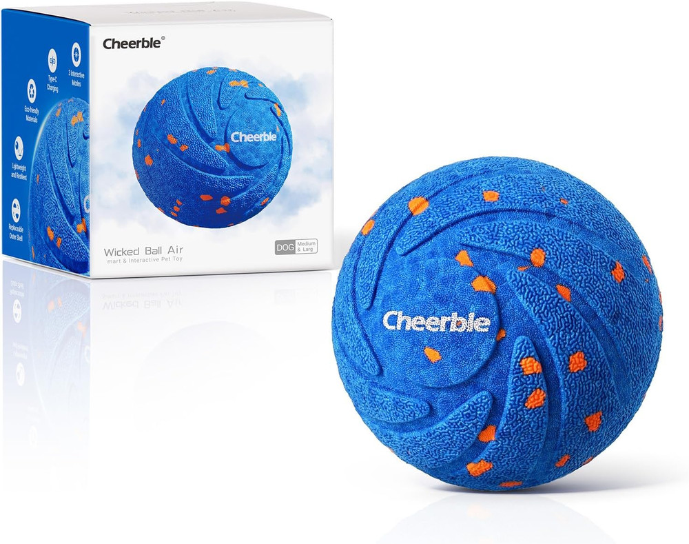 Smart Interactive Dog Toy, Wicked Ball AIR, Automatic Moving, Bouncing, and Rota