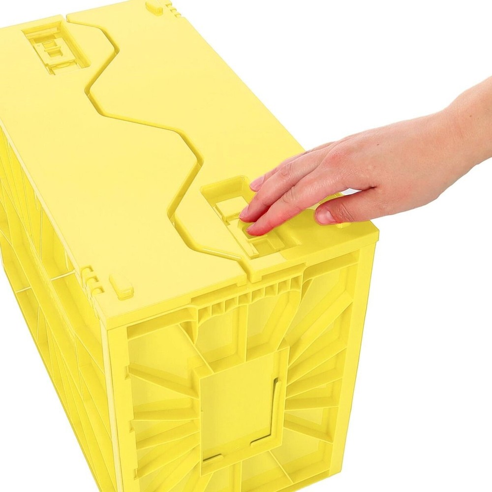x2 BCW Short Comic Book Bins Heavy Duty Stackable Plastic Boxs Hold 150 Yellow