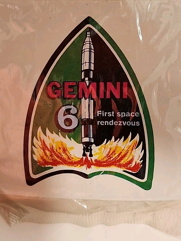 Unopened Gemini 6 First Space Rendezvous Decal Mint In Package