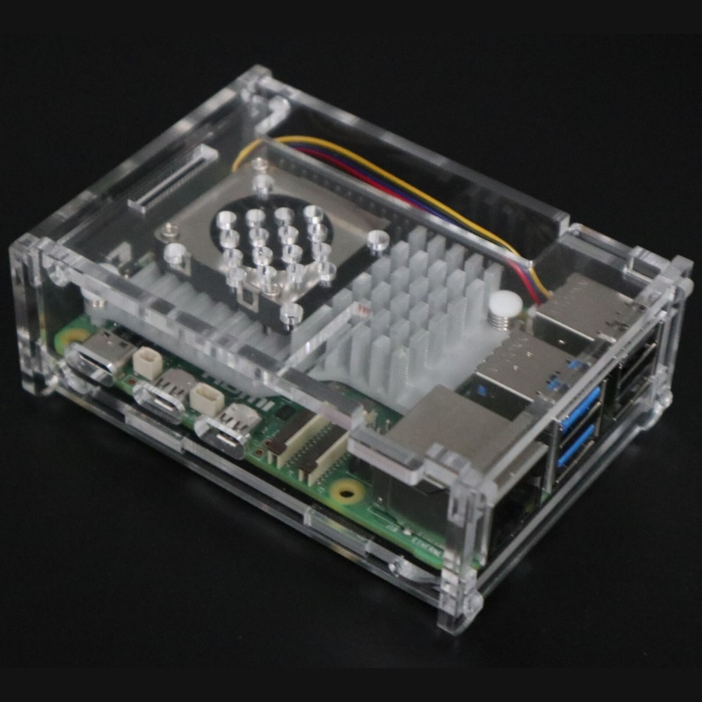 No Screws Clear Acrylic Case Enclosure Box For Raspberry Pi 5