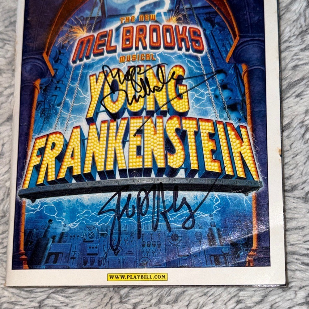 Young Frankenstein Playbill Signed Autographed Broadway Memorabilia