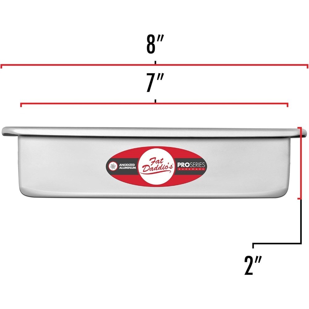 2 Inch Deep Rectangular Sheet Cake Pan, 7 x 11 Inch Baking Pan for Cakes,
