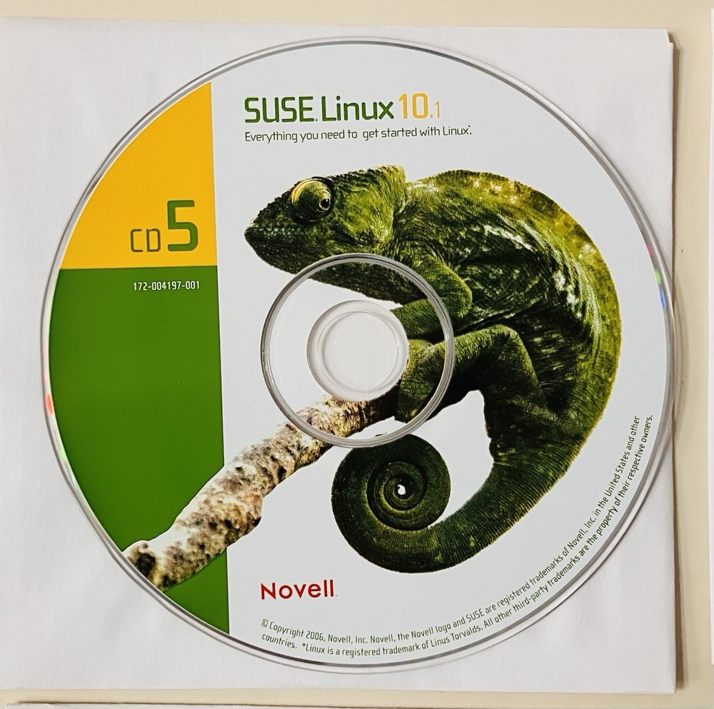 SUSE Linux 10.1 Strong Encryption Box Set 7-Disc CD/DVD + Manual Novell Complete