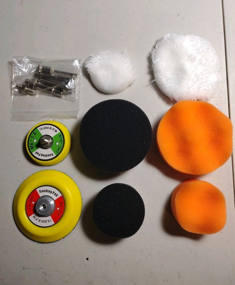 2" & 3" Hook & loop buffing and polishing pads set (8pcs set)