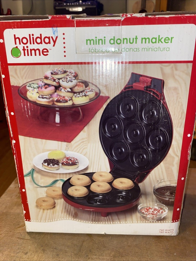 Mini Red Donut Maker New Holiday Time