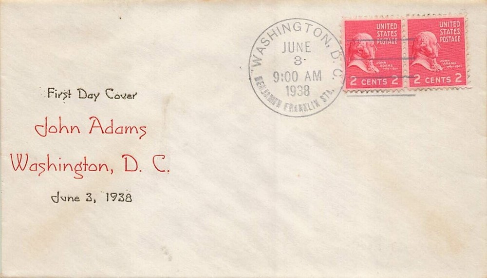 806 2c ADAMS - PREXY - Nix cachet