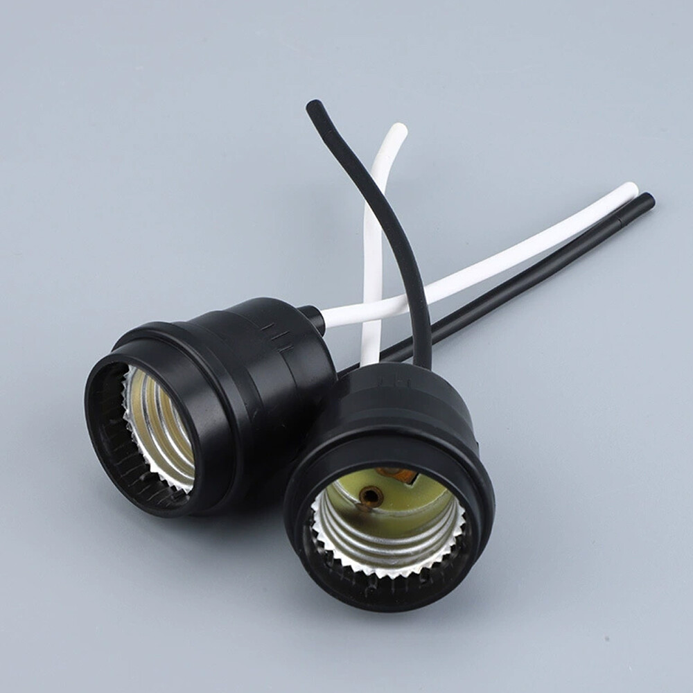 Waterproof Lamp Socket 6 Pack Black Pigtail Lamp Holder Socket E27 US