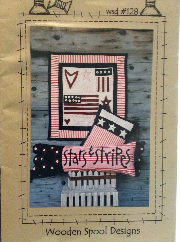 STARS & STRIPES PATTERN #WSD 128 BY WOODEN SPOOLS DESIGNS