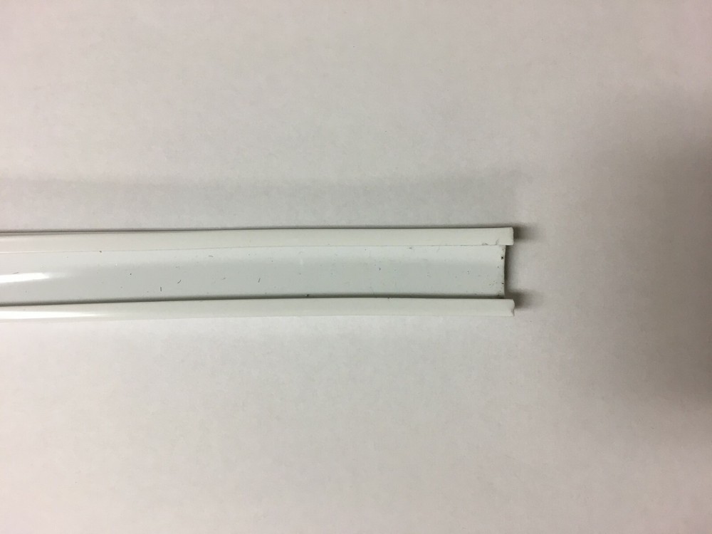 White No Leg RV Vinyl Trim Molding Screw Cover Fits 5/8" Wide Small Retainer