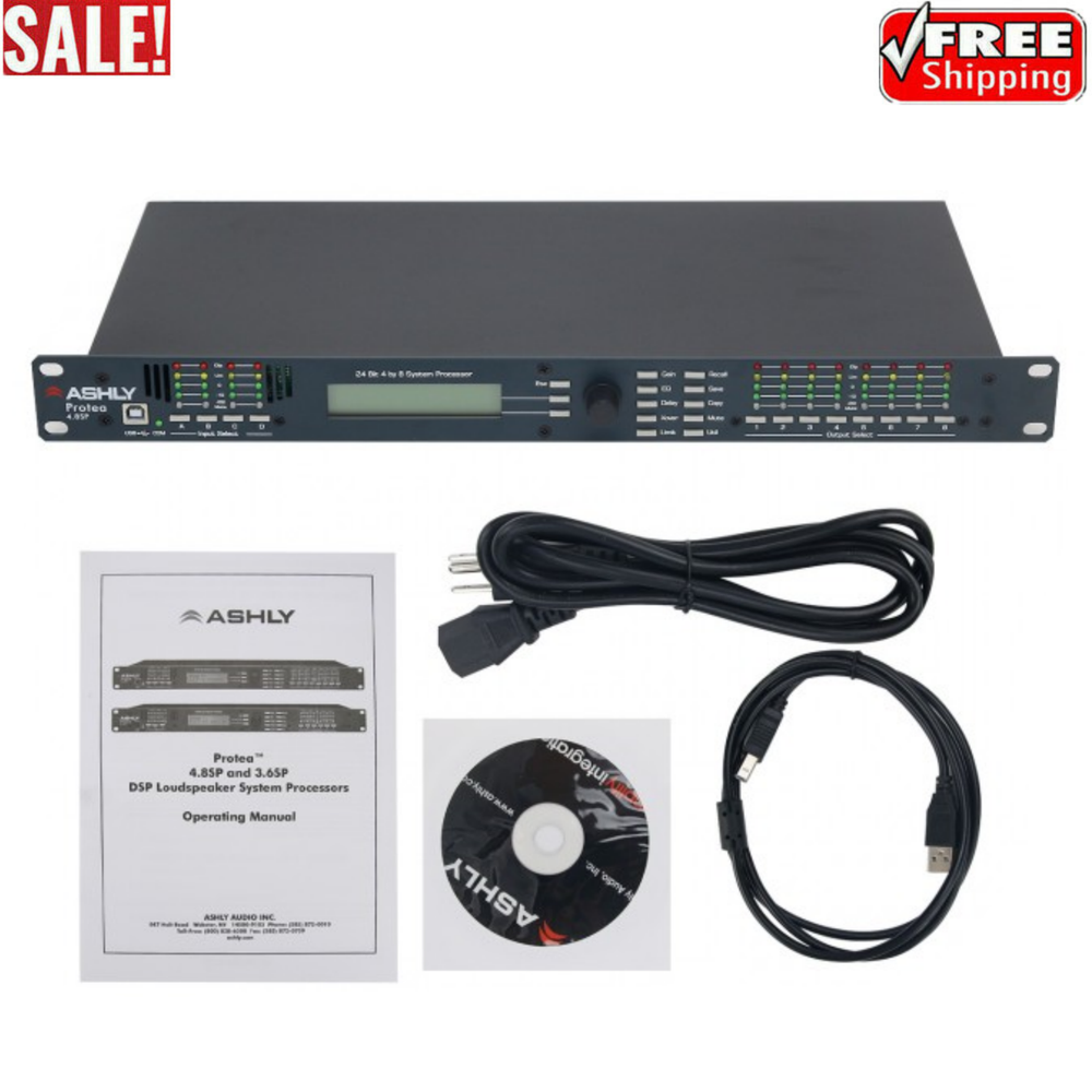 4.8SP DSP Digital Audio Processor Software 4 In 8 Out Professional Sound System