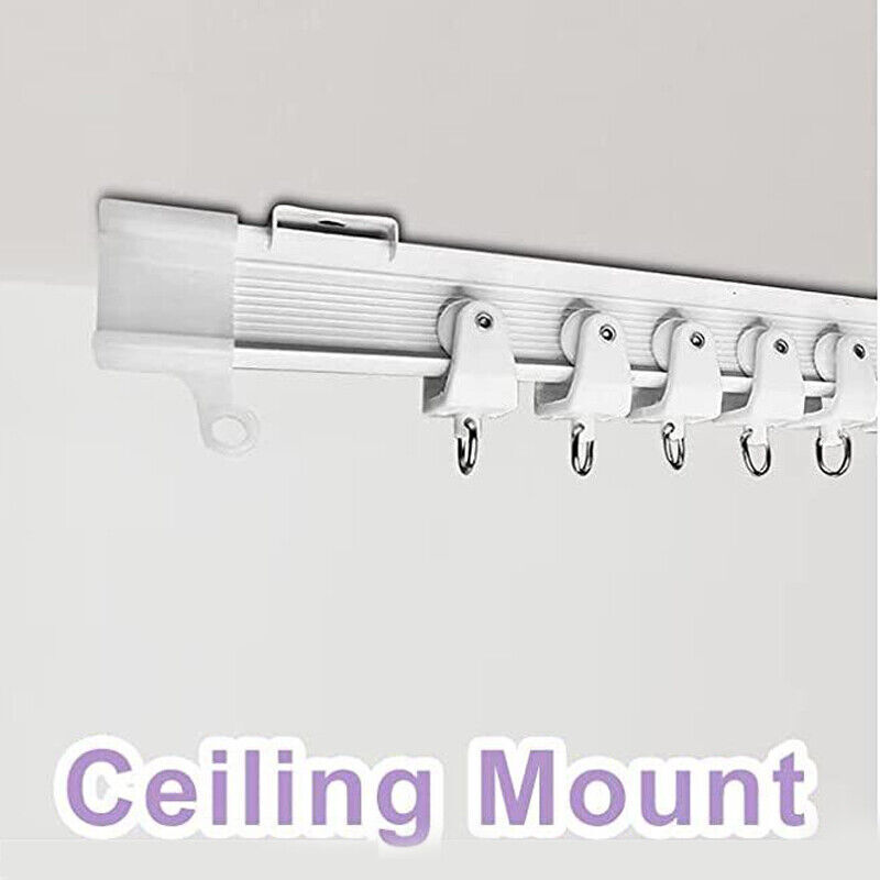 Ceiling Curtain Track Window Rod Pole Rail System Flexible Rail Track Mount US
