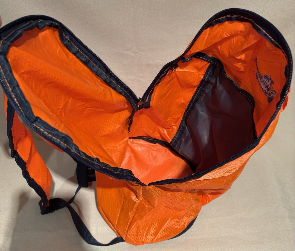 Backpack, Collapsible, Foldable Travel Pack, Packable, Durable--Orange