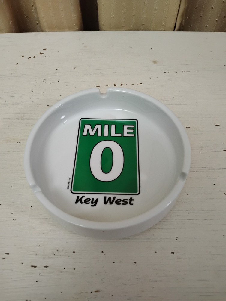 Key West MILE 0 ashtray 5" never used