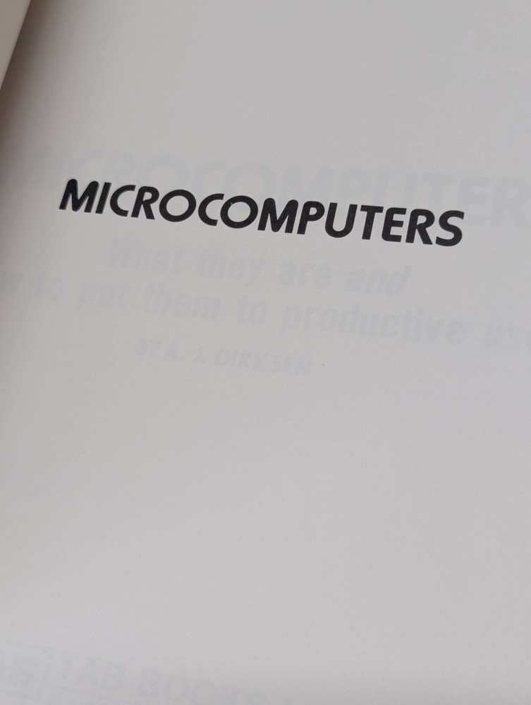 Microcomputers by AJ Dirksen Tab vintage computer book 1st printing Intel