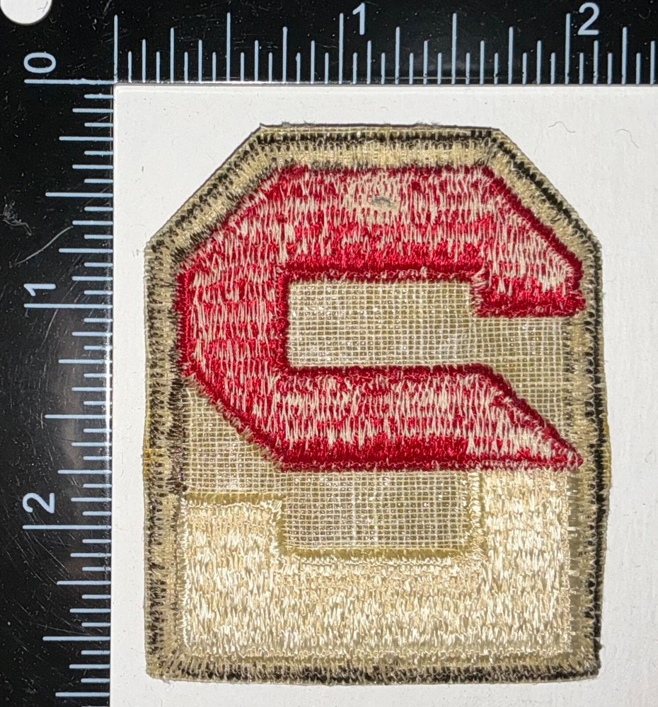 WWII US 2nd Army Khaki Twill OD Edge Patch