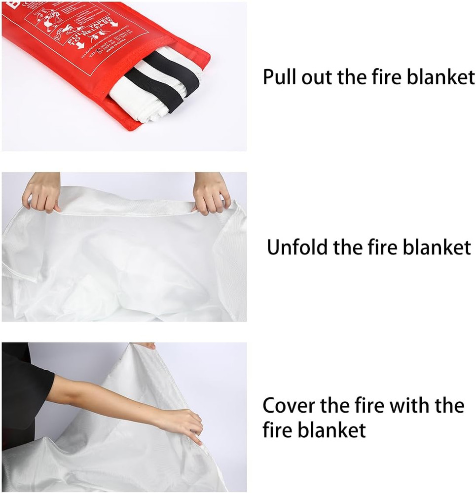 Emergency Fire Blanket for Home and Kitchen - 1 Pack - Fire Suppression Blanket