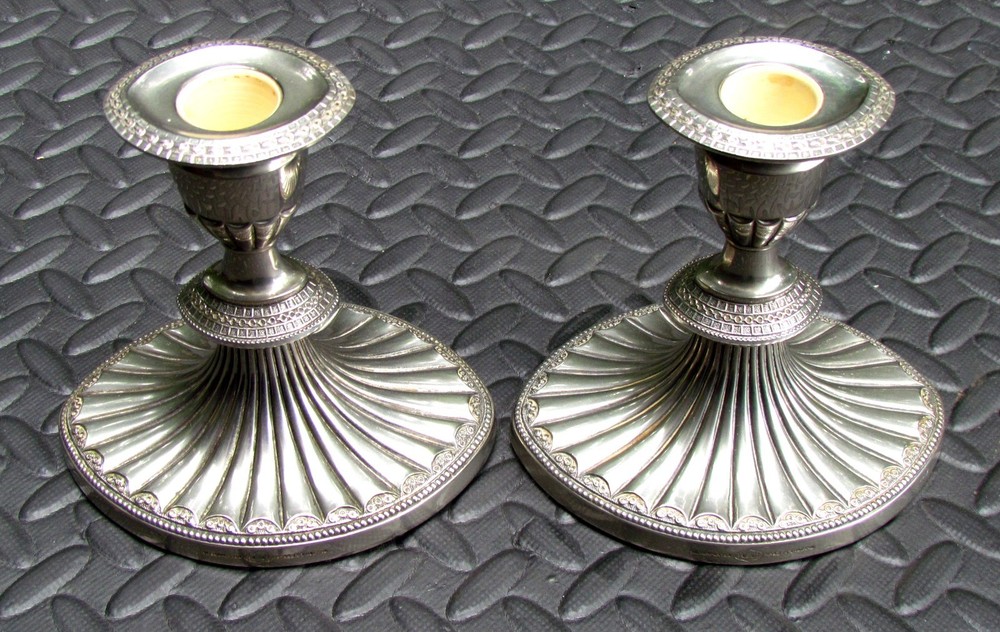 Falstaff Vintage Silver Plated Candlesticks
