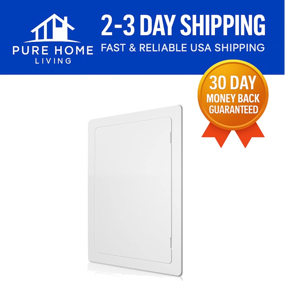 UV-Stabilized 8x16 Inch Access Panel for Plumbing & HVAC - Durable White Plastic
