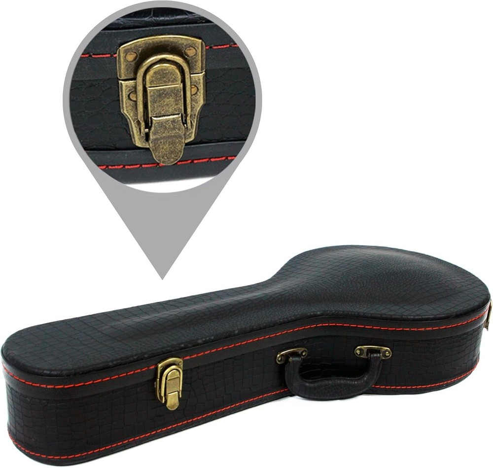 Mandolin Hard Case, A-Style Mandolin Case, Crocodile Pattern Leather