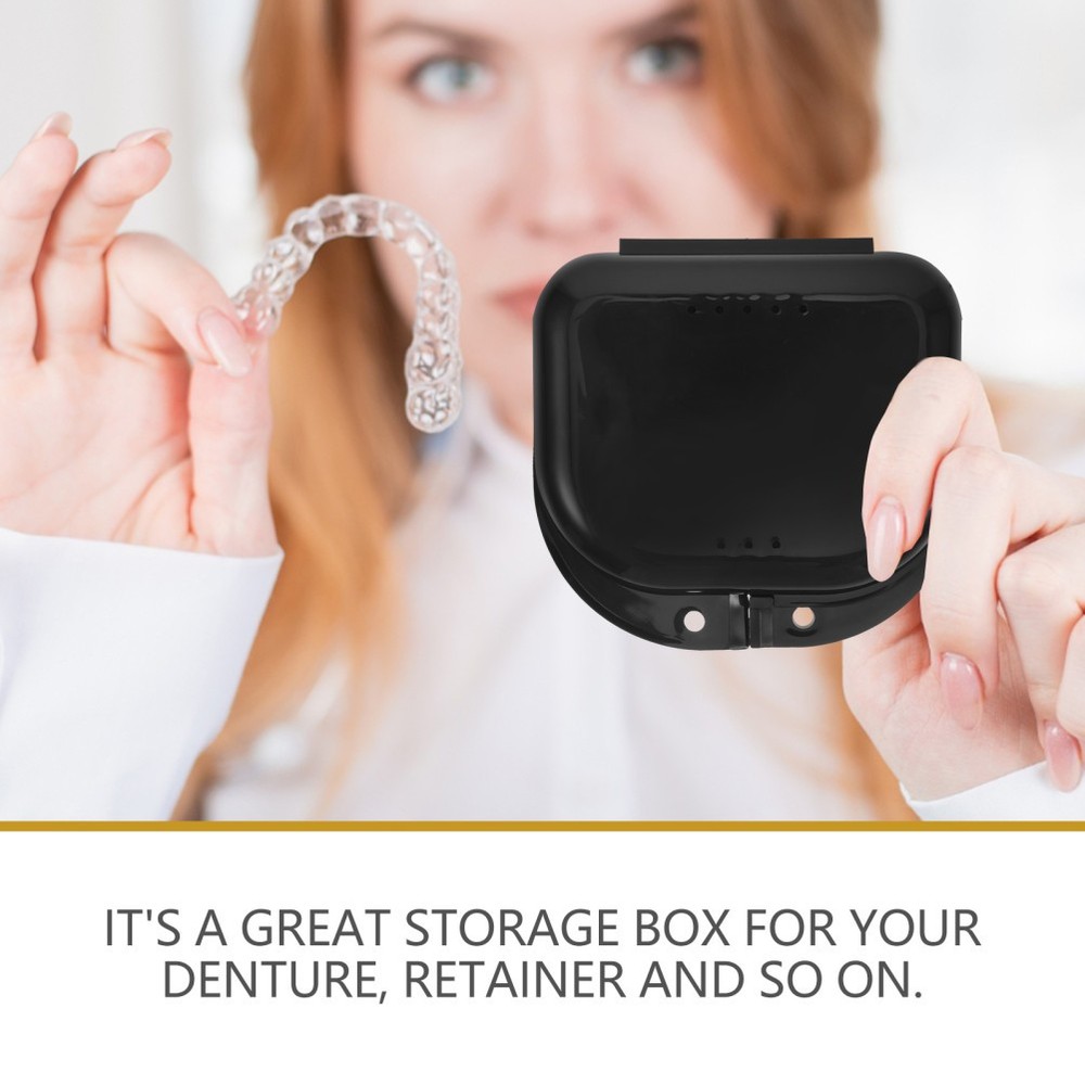 1 Set Multi-use Denture Case Travel Retainer Case Retainer Boxes Denture