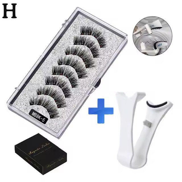 3D Magnetic Eyelashes Set Reusable Natural False Lashes Gift Box