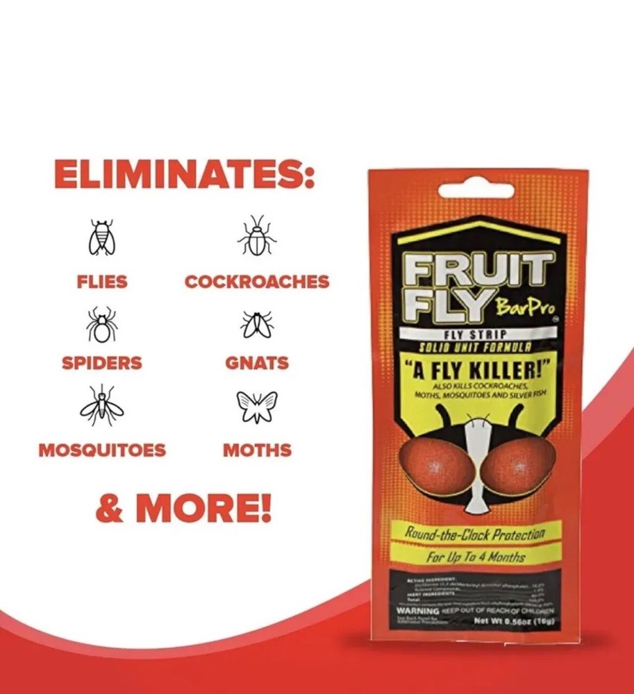 FruitFlyBarPro Strips Better Than Fly Traps Eliminates & Prevents upto 4 months